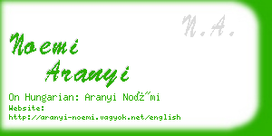 noemi aranyi business card